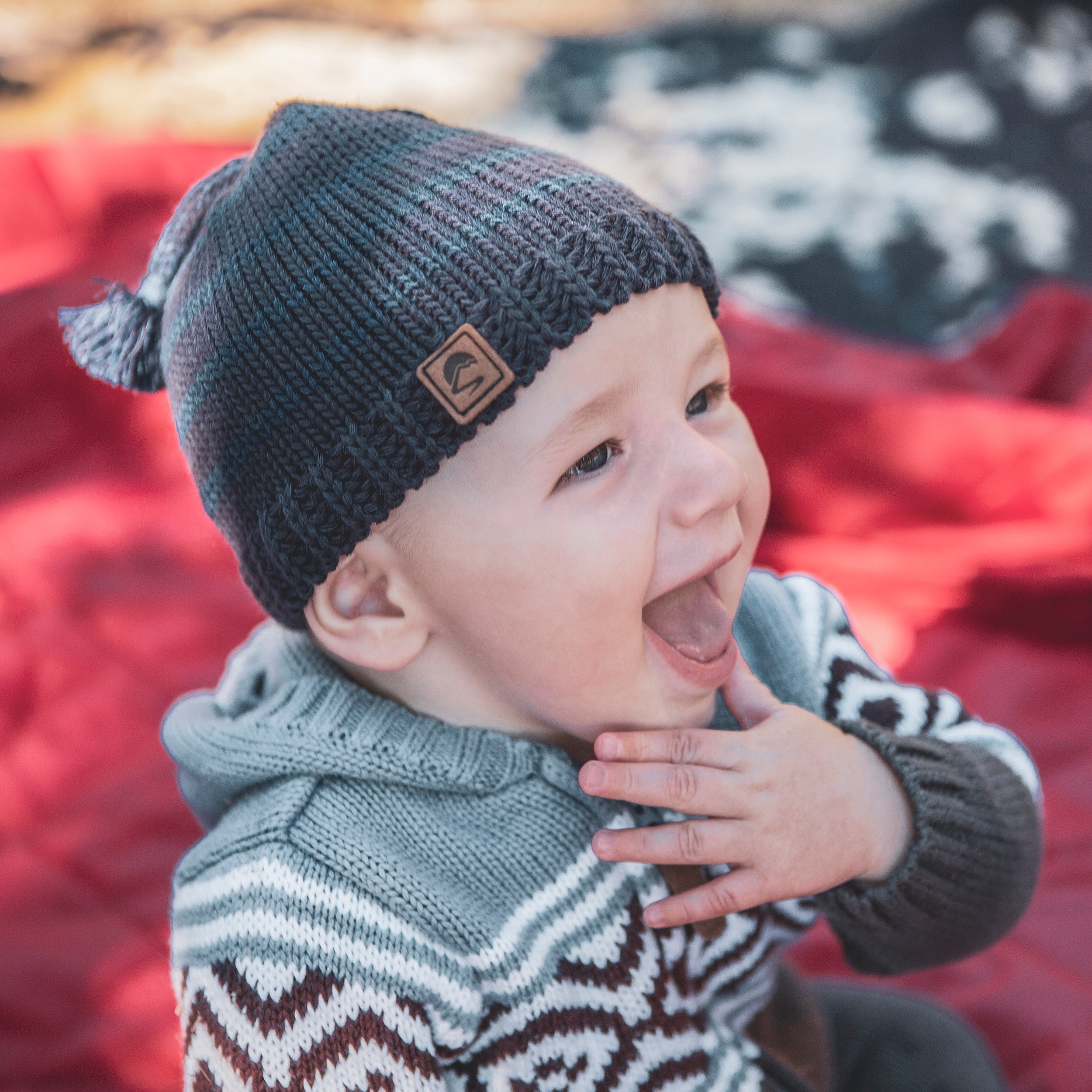 Infant Frosty Stripe Beanie - SALE D3