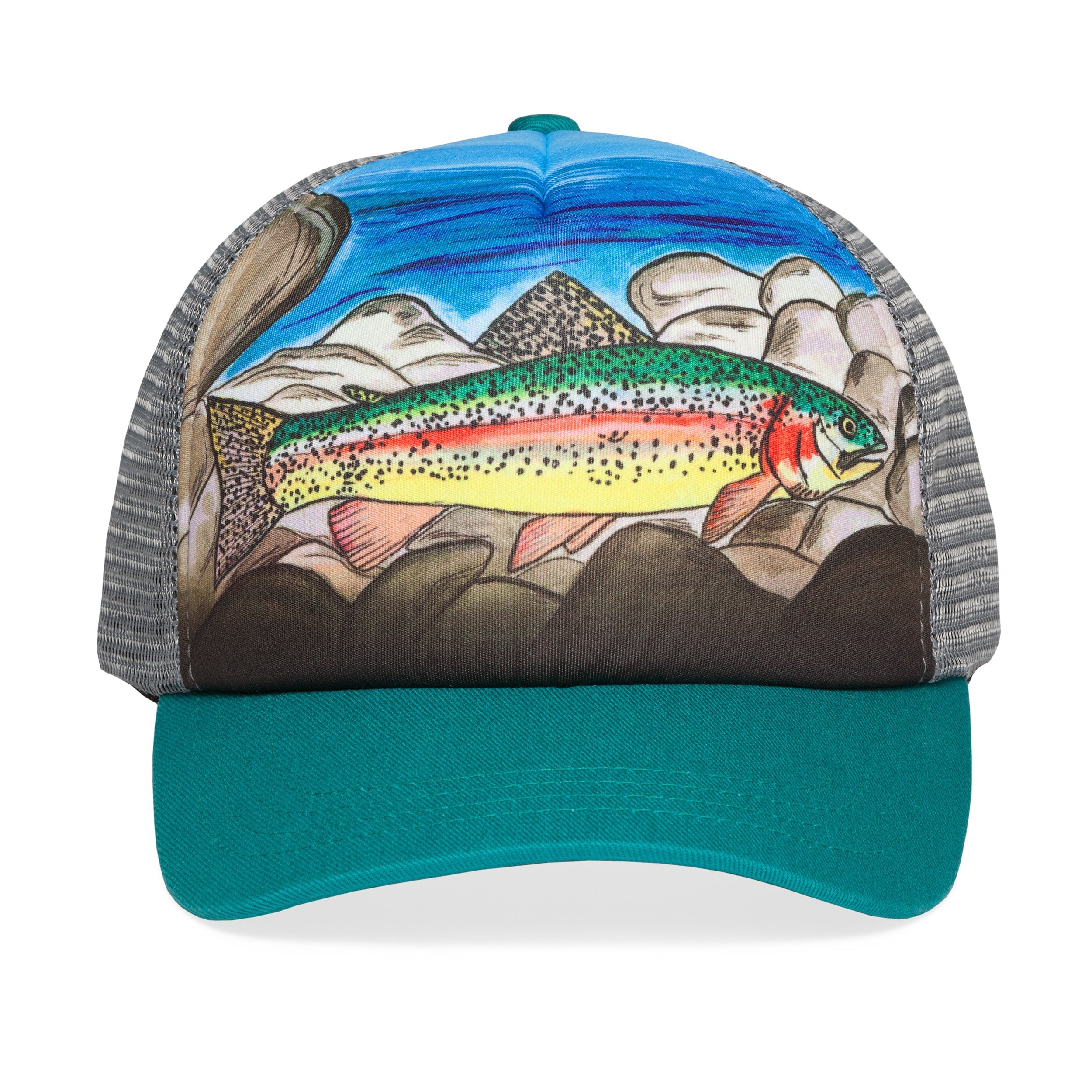 Kids' Rainbow Trout Trucker V1